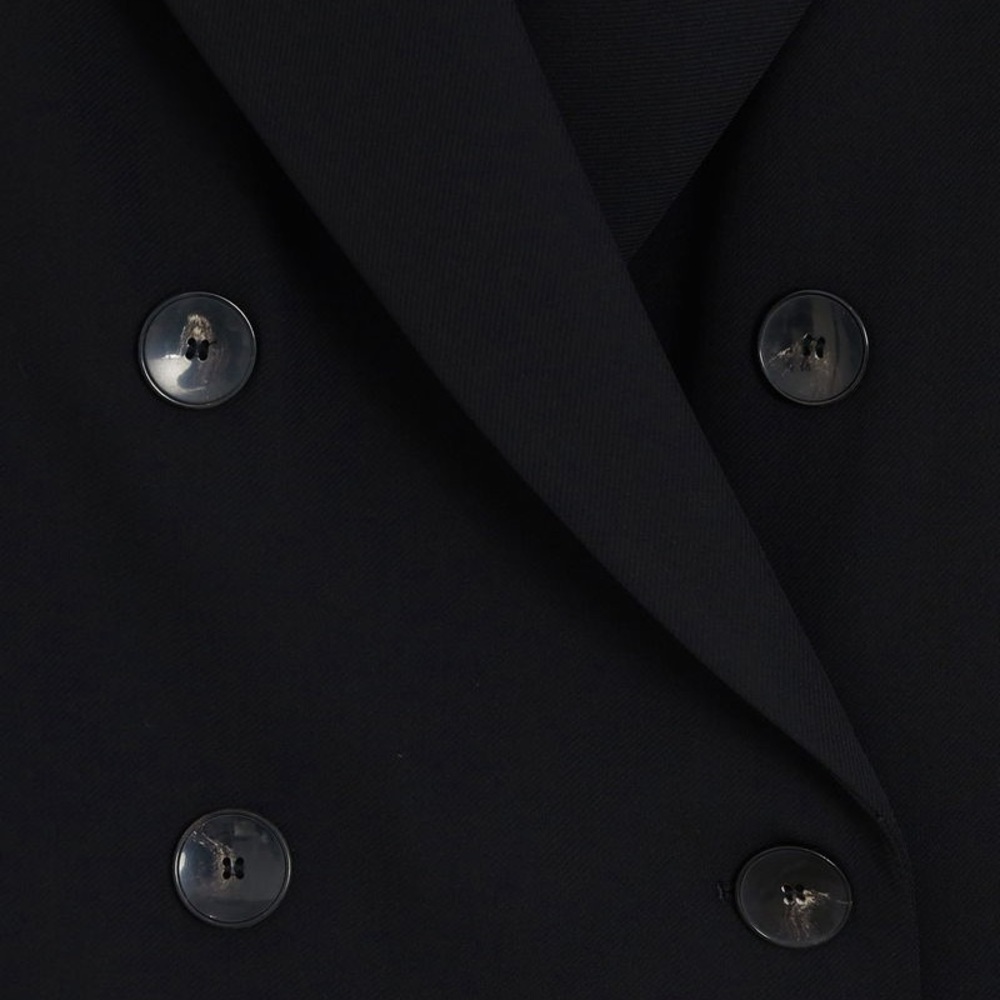 MANGO Double-Breasted Cropped Blazer in Black Size S MODERN CLASSIC MINIMAL - Picture 4 of 4